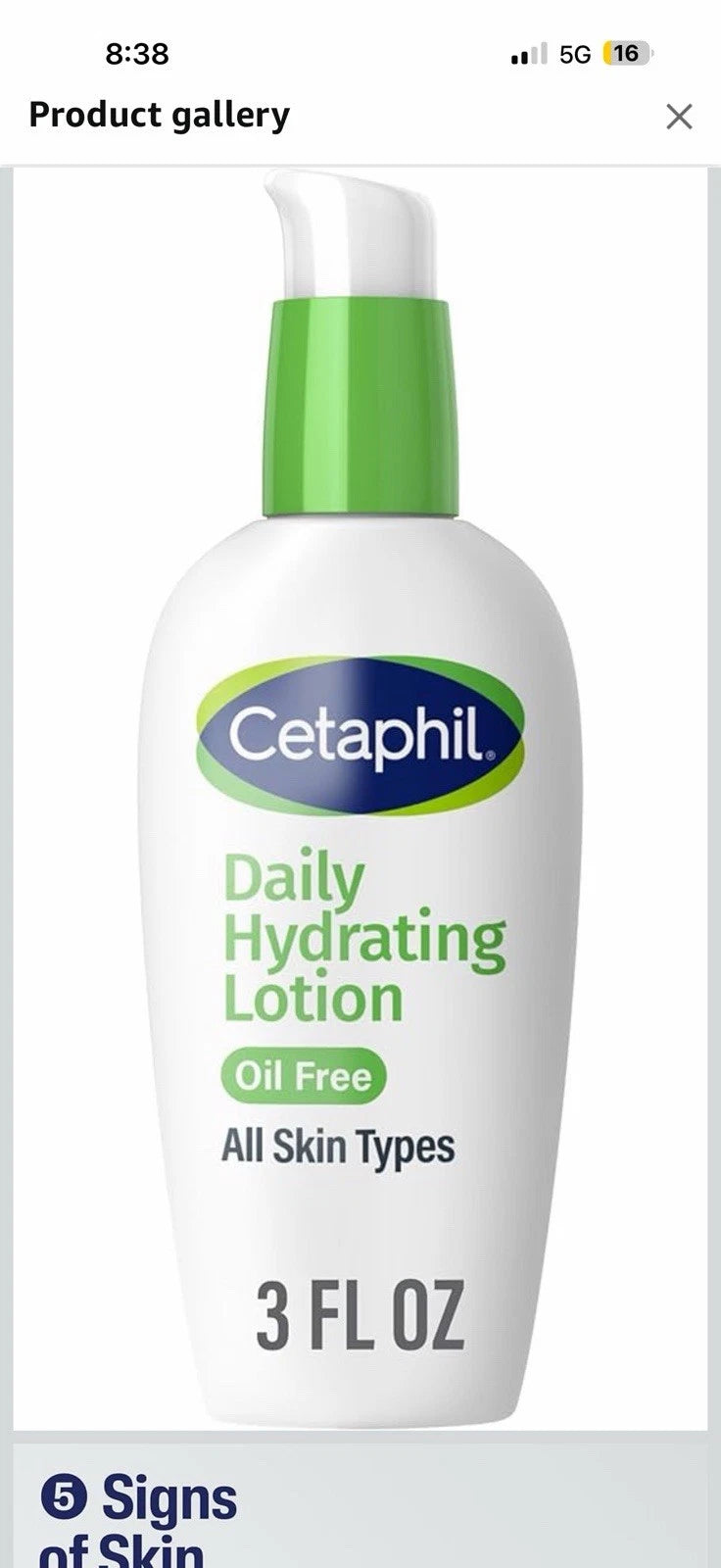Cetaphil Daily Hydrating Face Lotion 3 oz (Hyaluronic Acid)-1