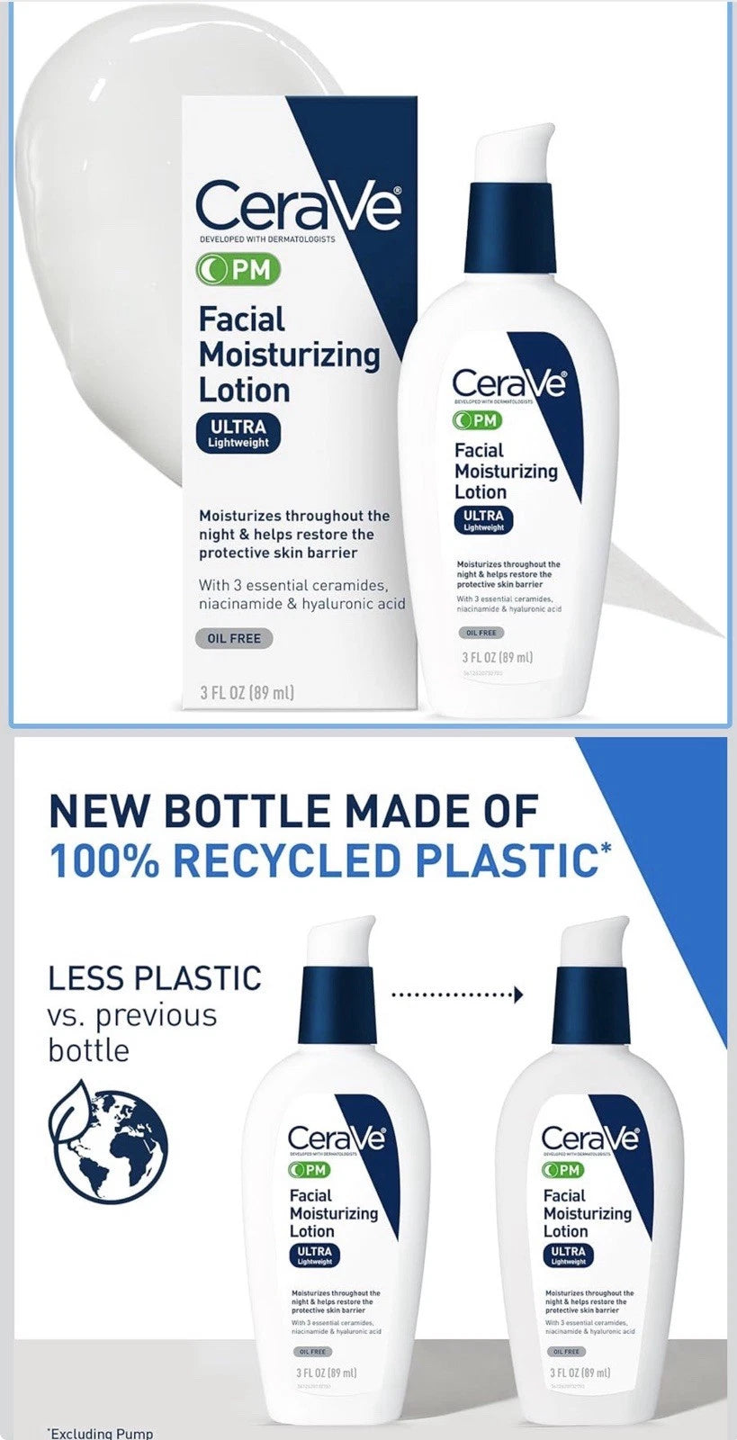 CeraVe PM Facial Moisturizing Lotion 3 fl oz (89 mL)-1