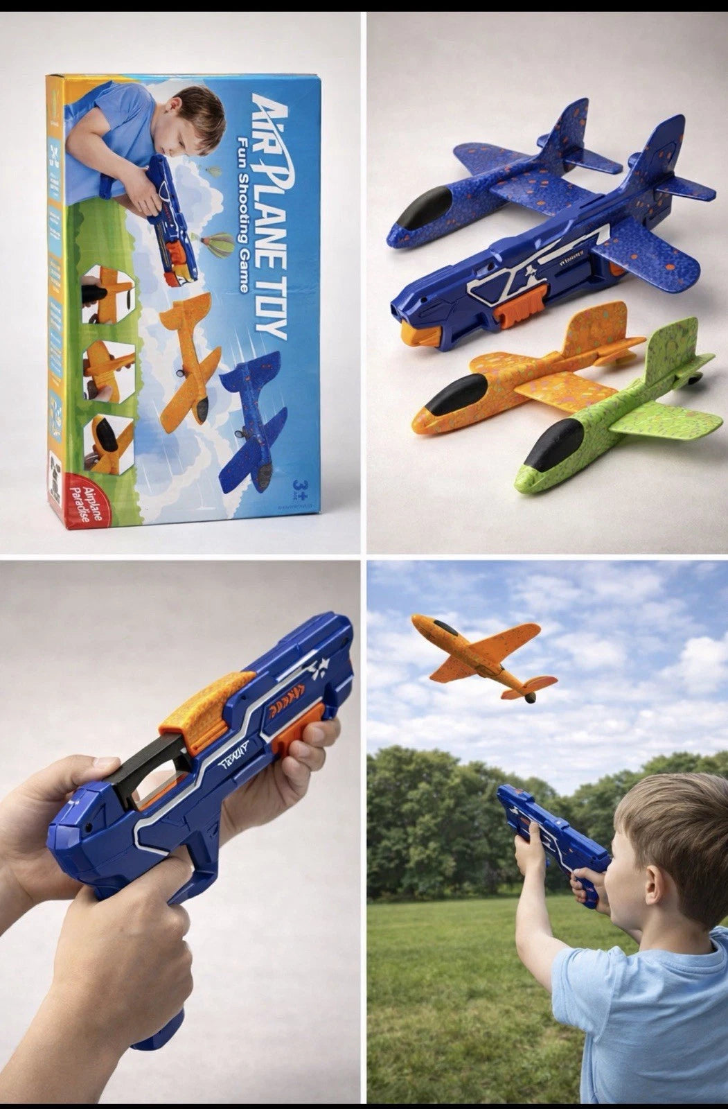 Foam Airplane Launcher Toy Set