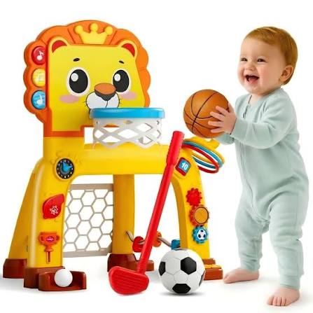 SHXYKZ Toddler Basketball Hoop Soccer Goal-1