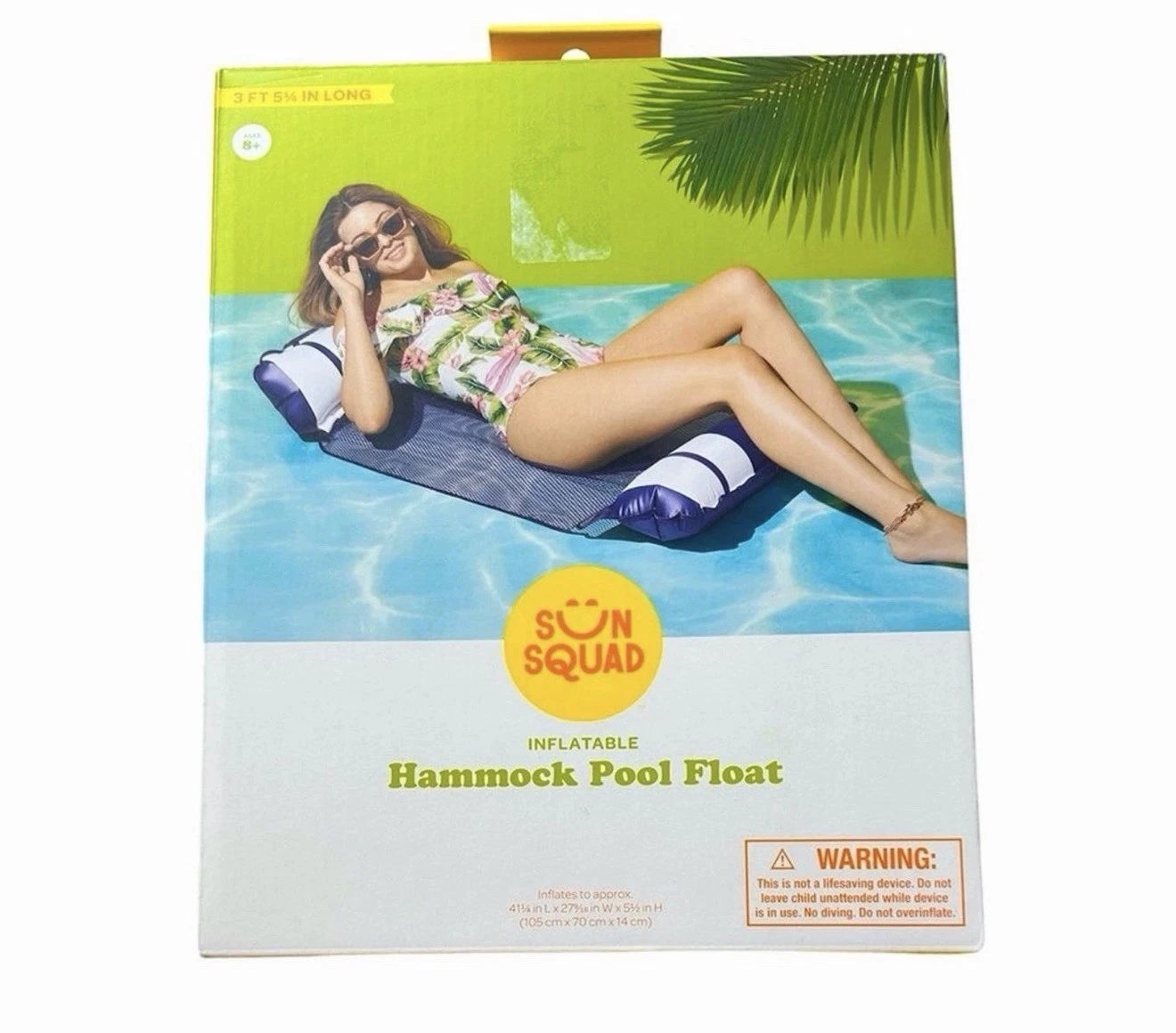Sun Squad Inflatable Hammock Pool Float  (41" x 27" x 5")-1