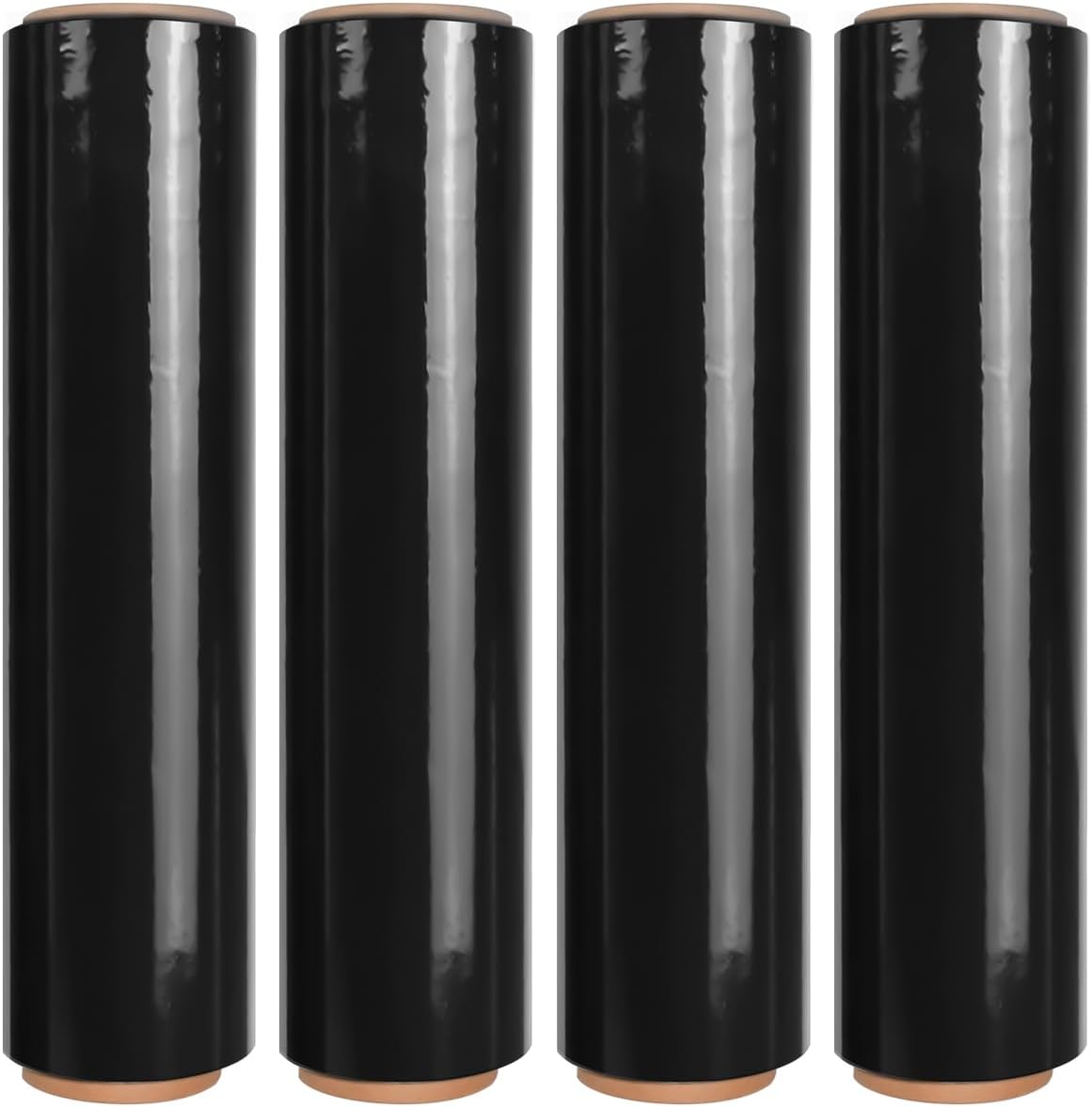Black Industrial Stretch Wrap Film Roll-18 in x 1500 ft